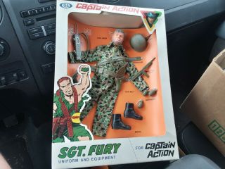 Rare 1966 Ideal Captain Action Sgt.  Fury Uniform & Equipment