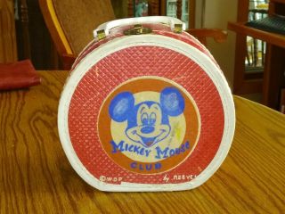 Vintage 1950/60’s Disney “neevel” Mickey Mouse Club Travel Case Rare