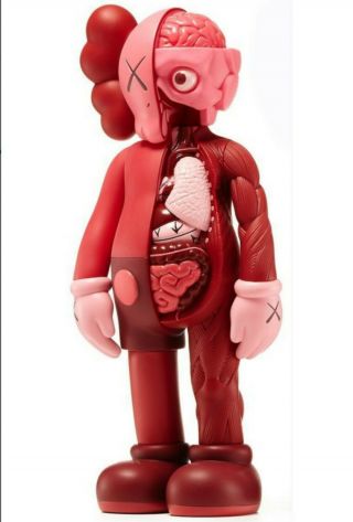 Kaws Flayed Blush Red Companion - 100 Authentic Deadstock