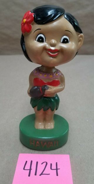 Rare Vintage Hawaiian Hula Girl Bobblehead Ceramic Bobble Head Nodder Hawaii
