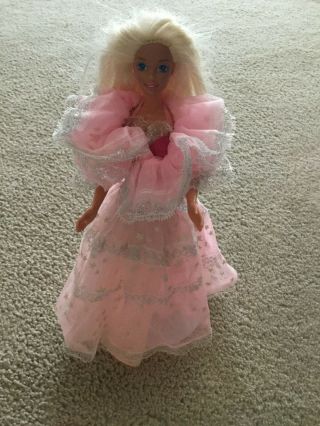 Mattel 1985 Dream Glow Barbie Doll Clothes Gown And Wrap Only Glows 2422