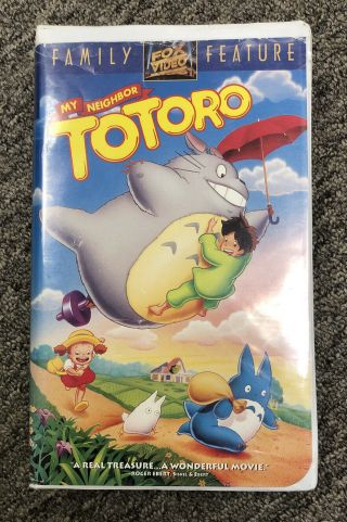 My Neighbor Totoro Vhs Fox Video Rare Oop First Edition Miyazaki Anime Film