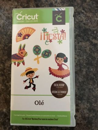 Cricut Cartridge Lite,  Ole,  Rare - Hard To Find,  Linked Spanish & English