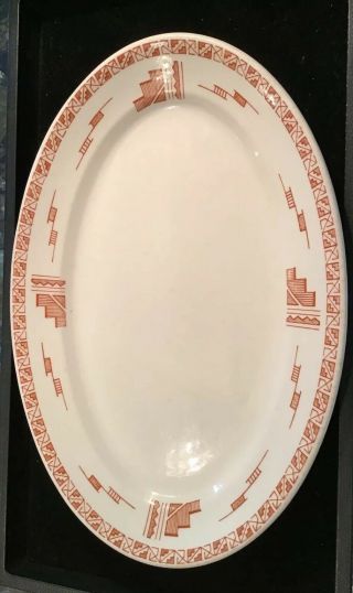 RARE Aztec Pattern Wallace China 11 1/2” Platter 2
