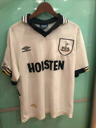 Tottenham Hotspur Spurs Home Football Shirt 1994 M Umbro Holsten Rare