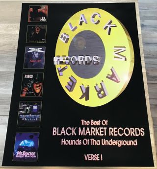 Promo Poster For Best Of Black Market Records Promo Poster 24x18 Rare