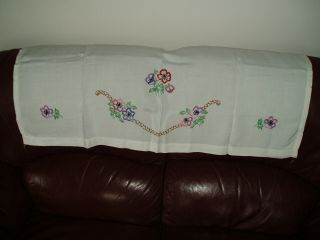 Vintage Hand Embroidered Chair Back Covers