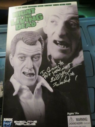 Amok Time Zombie Signed Bill Hinzman Night Of The Living Dead 12 Inch Figure