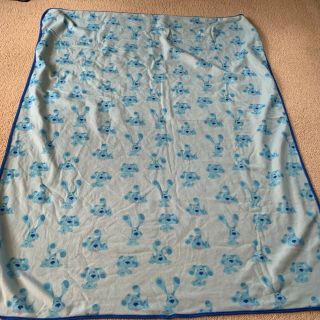 BLUES CLUES Vtg Fleece Blanket Throw Dan Rivers RARE 60” X 74” 2