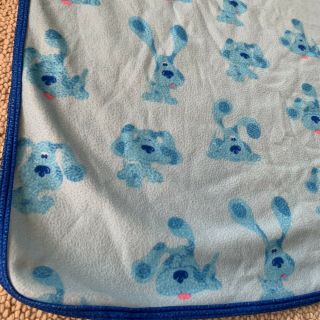 BLUES CLUES Vtg Fleece Blanket Throw Dan Rivers RARE 60” X 74” 3