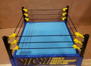 WWE Mattel WCW Hall Of Fame Blue Retro Figure Ring elite Target Exclusive Rare 2
