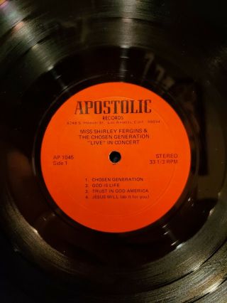 Shirley Fergins - A Chosen Generation LP Private Gospel Soul Rare Vinyl 3