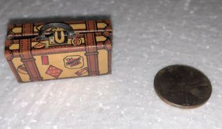 Vintage Marx Tin Litho Suitcase Opens Glendale Station Cute Rare