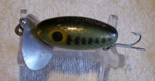 Small Vintage Arbogast Jitterbug Lure 7/27/20p 1 - 3/8 " Gold Scale