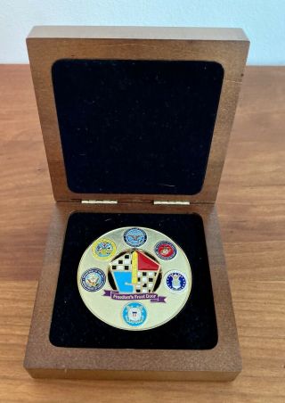 Very Rare Us Military Entrance Processing Command Challenge Coin & Case Colonel