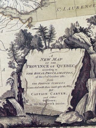 Historic Antique Old Vintage MAP 1700 ' s: Province of Quebec,  Canada: Reprint 2