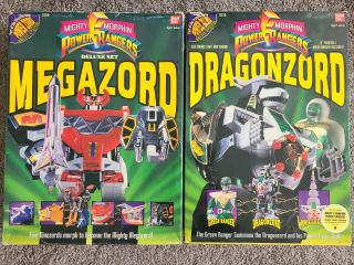 1993 Bandai Mighty Morphin Power Rangers Dragonzord & Megazord