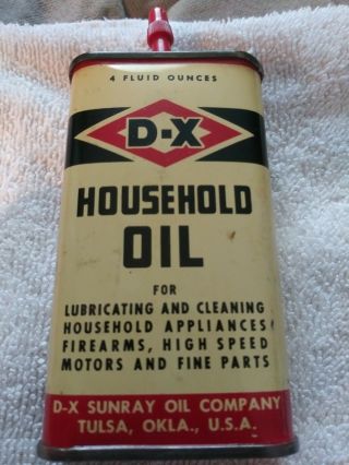 Early D - X Household Oil Handy Oiler - Rare - Sunray Oil Co.  Tulsa Oklahoma