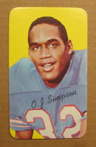 Vintage 1970 Topps O.  J.  Simpson Rc 24 Buffalo Bills Oversize Card Rare