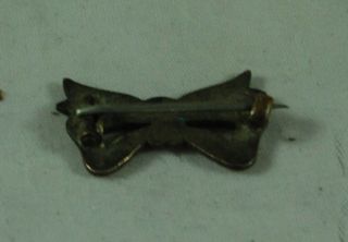 Antique Gilt Metal & Enamelled Bow Brooch AF 2.  4g 2.  1cm A602017 2