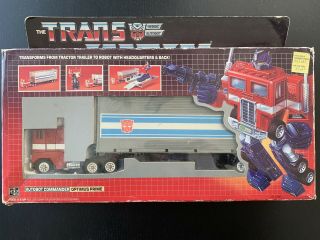 Vintage 1984 G1 Hasbro Transformers Optimus Prime Complete W/ Box E5003