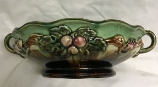 Weller Arcola 2 Handle Flower Bowl Art Nouveau Centerpiece 10 " Planter Rare