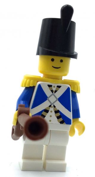 Lego Vintage Bluecoat Soldier Minifigure Imperial Guard Fig With Rifle