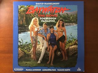 Baywatch The Movie: Forbidden Paradise Laserdisc - 1995 David Hasselhoff - Rare