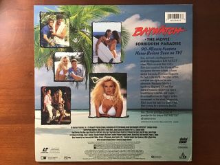 BAYWATCH the movie: Forbidden Paradise LASERDISC - 1995 David Hasselhoff - Rare 2