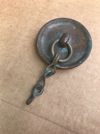 Vintage/antique Brass Or Bronze Sink/basin/bath Plug