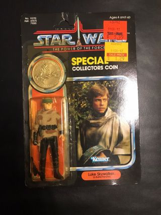 Vintage 1984 Kenner Star Wars Luke Skywalker Battle Poncho Potf Last 17 Moc