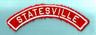 Statesville Red & White Vintage Rws Council Community City Strip Boy Scout Bsa