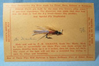 Vintage Fly Fishing Bait Lure - Hand Tied Fly For Trout Bass Salmon Rainbows