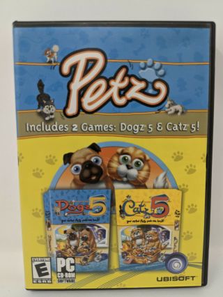 Petz Pc Game Dogz 5 Catz 5 Virtual Pets Windows Cd Rare