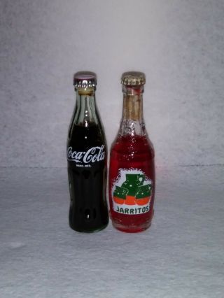 Mini Bottles Coca Cola And Rare Jarritos Tutti Frutti From Mexico.  Miniatures
