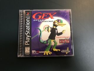 Gex: Enter The Gecko (sony Playstation 1,  1998) Black Label Complete Rare