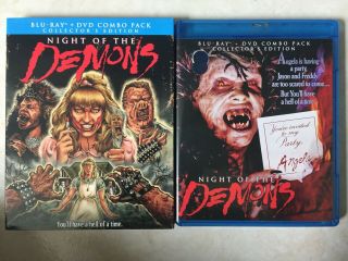 Night Of The Demons Blu - Ray/dvd Scream Factory Horror W/slipcover Htf Rare Oop