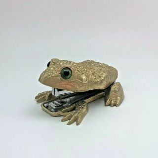 Extremely Rare Collectible Ted Arnold Vintage Frog Brass Metal Stapler