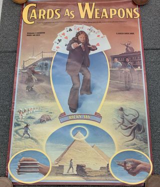 Cards As Weapons Ricky Jay Promo Poster 36 " X 24 " Rolled Very Rare