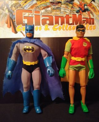 1978 Mego Magnetic Batman And Robin Action Figures 12 Inches Tall Vintage.