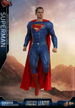 Hot Toys Dc Justice League Superman 12 " Figure 1/6 Scale Henry Cavill Mms465
