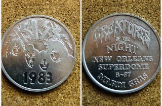 Kiss Rare Creatures Of The Night Doubloon Coin 1983