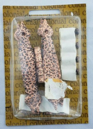 Vintage Amerock Colonial Hammered Copper Kitchen Cabinet Hinges 1 Pair
