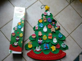 Vintage Hallmark Advent Calendar Kids Countdown To Christmas Felt Tree Rare 2004