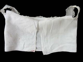 Antique White Cotton Baby Vest With Lace Trim