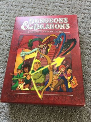 Dungeons & Dragons Complete Animated Series Dvd Box Set Rare Complete W/handbook