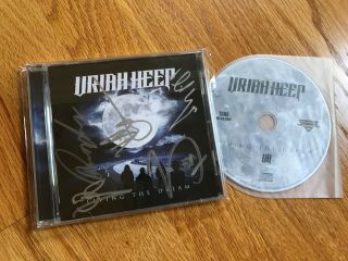 Cd Uriah Heep Living The Dream Autographed/band - Signed Mick Box Pledgemusic Rare