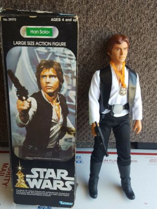 Star Wars Vintage 12 Inch.  Han Solo With 12inch Accessories & Box