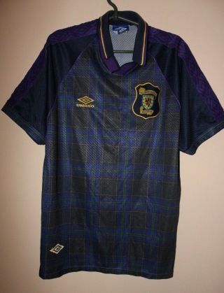 Rare Vintage Scotland 1994 1995 1996 Umbro Home Shirt Jersey Size Adults Xl