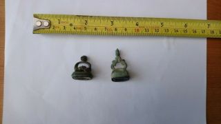 2 Seals Probably Roman ? Or 19th Century Watch Fobs ? Metal Detector Finds